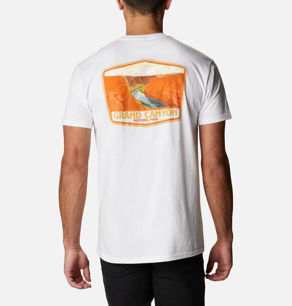 Columbia T-Shirt Herre Grand Canyon Hvide KTYE52917 Danmark